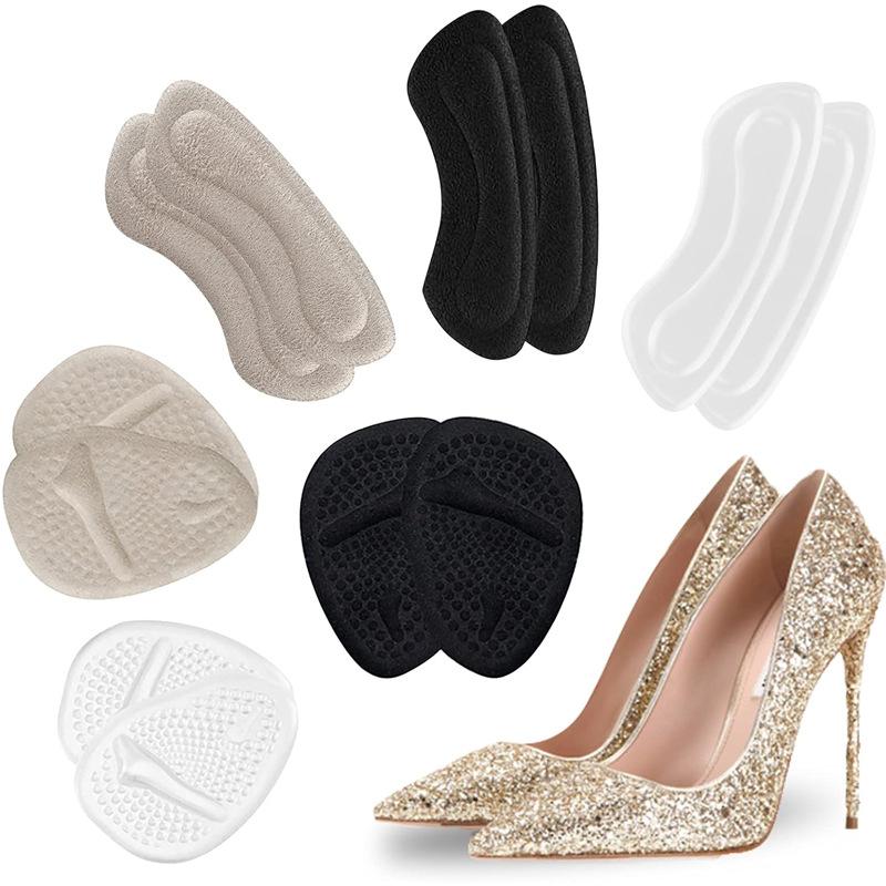 Adesivi per talloni in silicone Donna Uomo Alleviamento Cuscino per scarpe Cuscinetti per talloni in gel Scarpe troppo grandi Inserti antiscivolo Protezione per tallone
