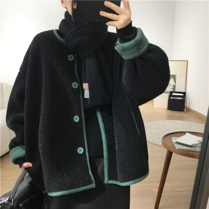 Coats for Women Jacket Autumn Winter for Women Thickened Velvet Windbreaker Women Loose Casual Coat