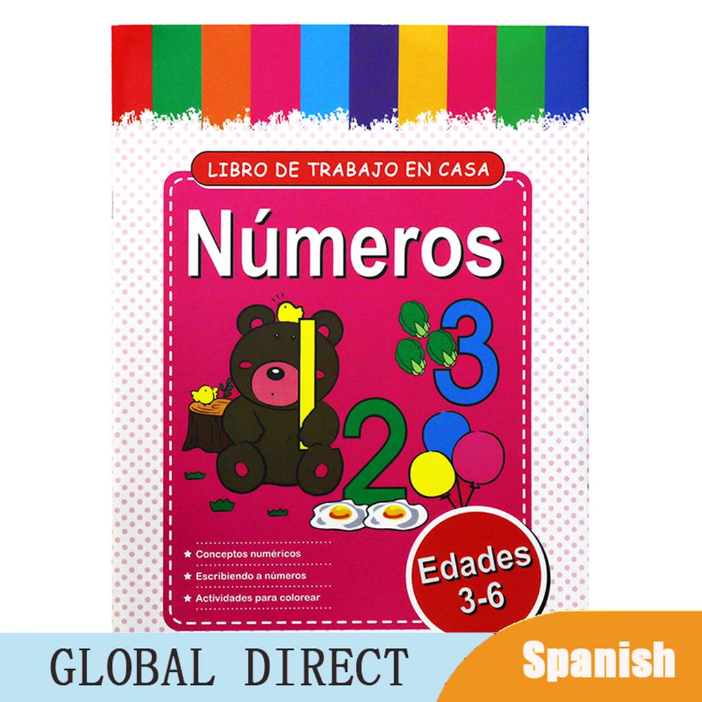 Non-Toxic 1-20 Spanish Números Calligraphy Copybook For Kids Handwriting Preschool Learning Practice Kindergarten Children Alphabet Books