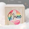 Personalized Money Box Kids Money Boxes Rainbow Letter with Name Coin Collection Box Wooded Coin Bank Child Birthday Shower Gift