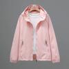 Spring and Autumn Thin Everyday Jacket Hooded Single Color Relaxed Fit Windbreaker Jacket