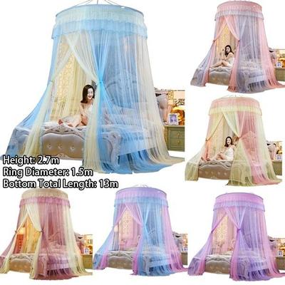 Summer New Luxury Mosquito Net Princess Elegant Bedding Curtains Dome Hanging Bedding Canopy Two-color Anti Insect Tent