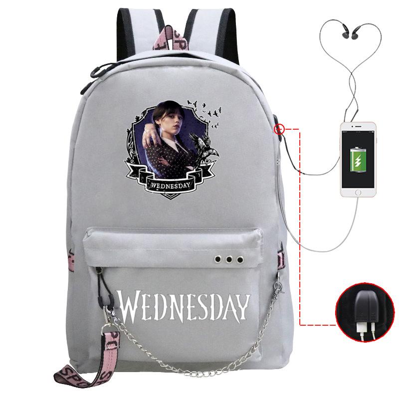 Usb Backpack Printed Travel Bag American Drama Peripheral Leisure Junior High School Student Schoolbag