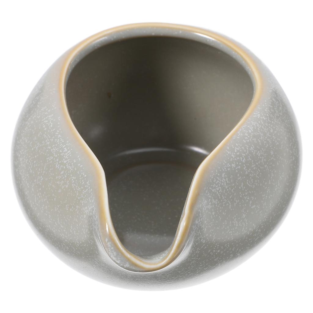 Ceramic Coffee Milk Kettle Nordic Style Syrup Jug for Hot Drinks Anti Bottom Mini Pitcher for Home Restaurant Cafe Black