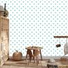 Heart Wallpaper White, Mint and Sea Blue 50x1000