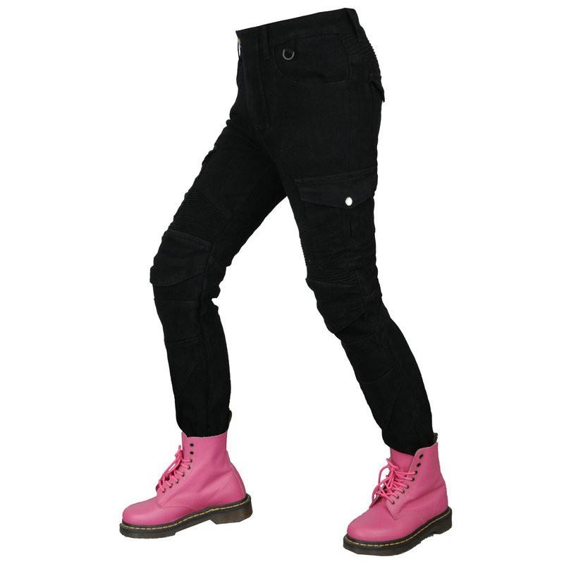 Womens Winter Motorcycle Riding Pants With Padding Protection Cotton Fleece Warm Biker Trousers Cold Weather