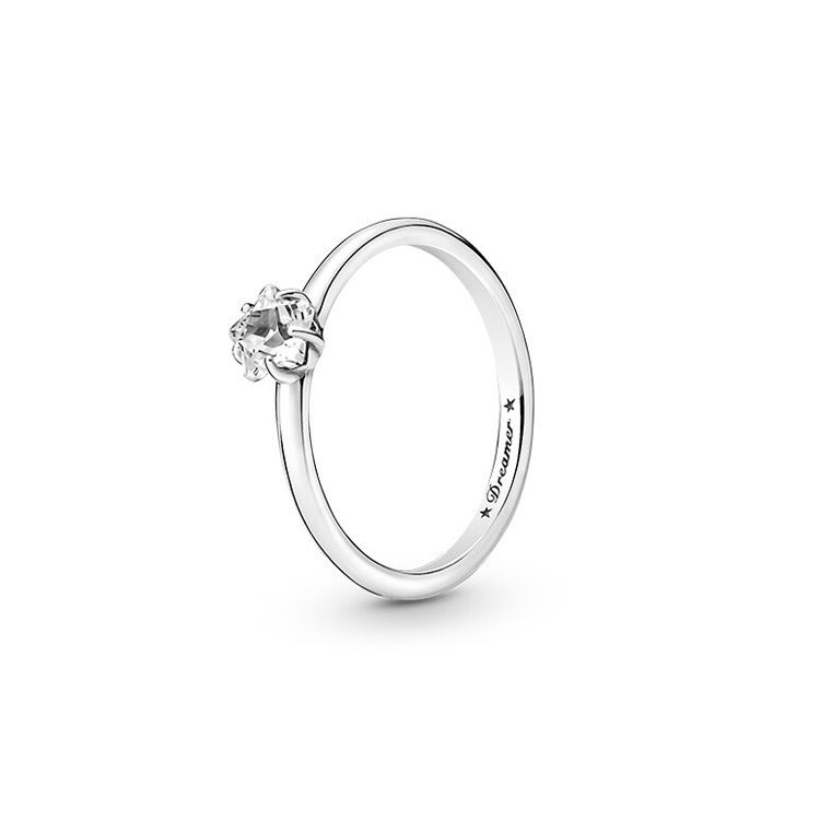 Pandora Shining Star Single Stone 925 Silver Ring Women rings 190026C01 Box,58