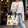 Autumn Style Printed Casual Tote Bag Large Capacity Fashionable Portable Daily Handbag for Outdoor Shopping