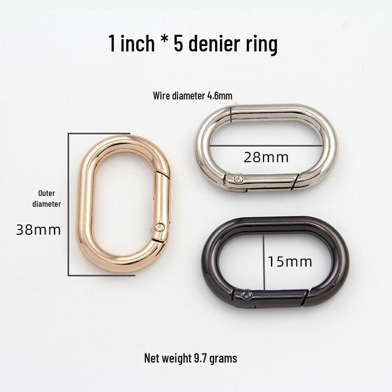 Zinc Alloy Electroplated D-Shaped Keychain Handle Ornament