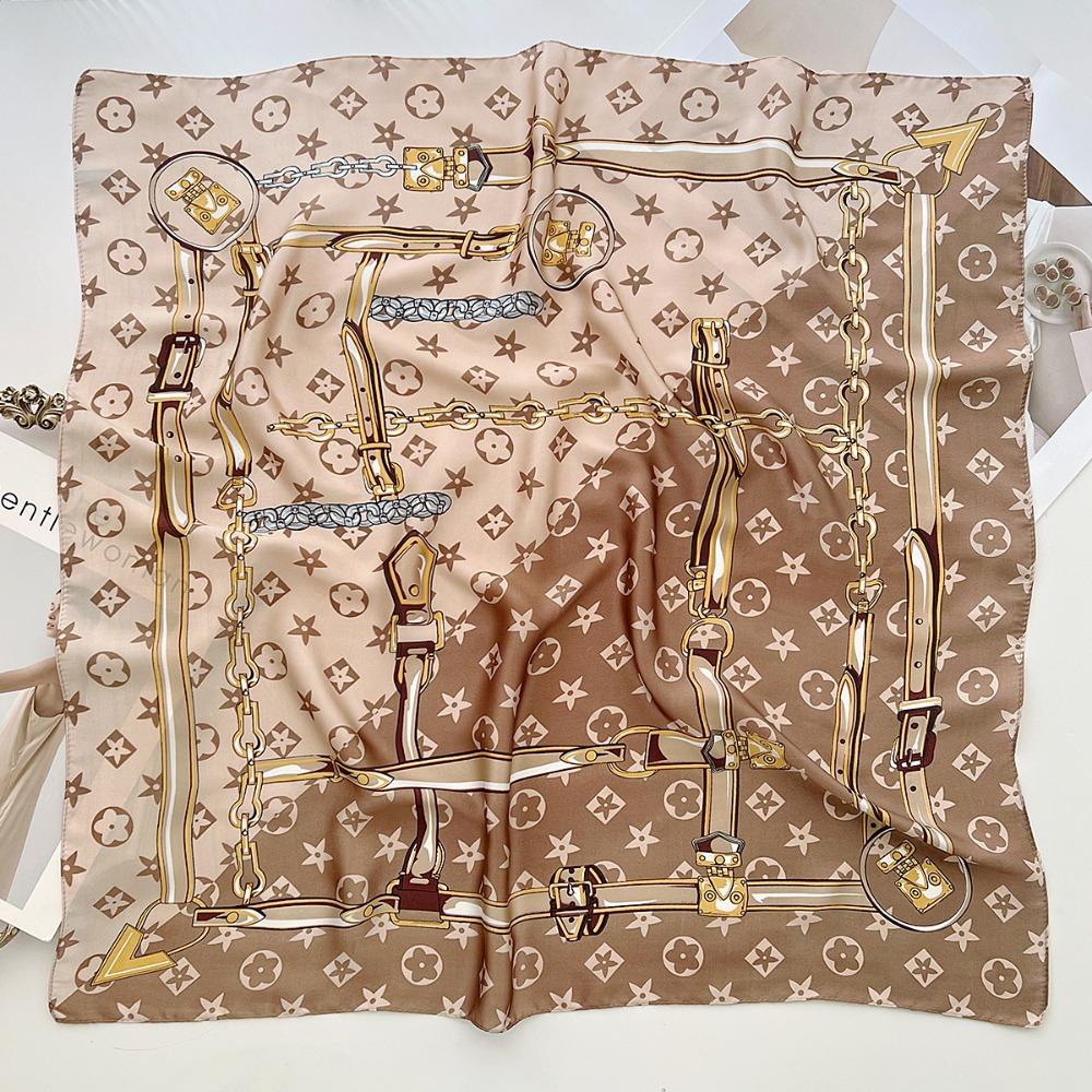 

68Cm Chain Star Printed Scarf Universal Autumn Winter Polyester Fiber Scarf Warm Sun Protection Headscarf Neck Protection Shawl