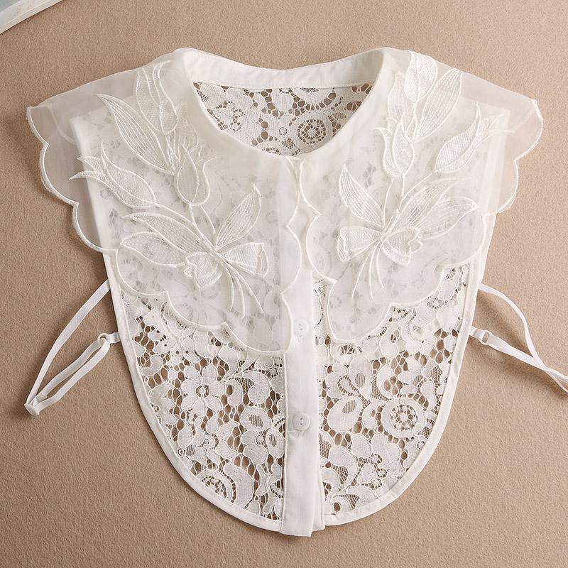 Perfekte Übereinstimmung Weißer Falscher Kragen Spitze Falscher Kragen Hemd Abnehmbare Kragen Für Frauen Falsche Bluse Halsbekleidung Bekleidungszubehör Nep Kragen