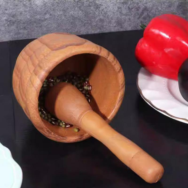 Pp Mortar And Pestle Set Garlic Herb Spices Mixing Grinding Crusher Bowl Hand Food Grinder Durable Restaurant Kitchen Tools