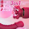 Rose Sucking Vibrator G Spot Dildo with 3 Sucking and 10 Licking Vibration Modes,Clitoral Nipple Stimulator Silicone Anal Dildo, Female Adult Sex Toys