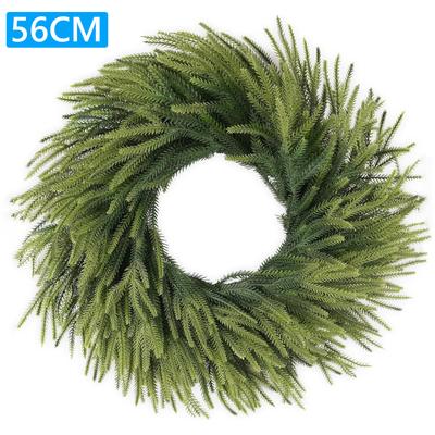 Norfolk Pine Wreath Christmas Garland Christmas Pine Cone Wreath Hanging Ornament for Wedding Party Arch Table Wall Decoration