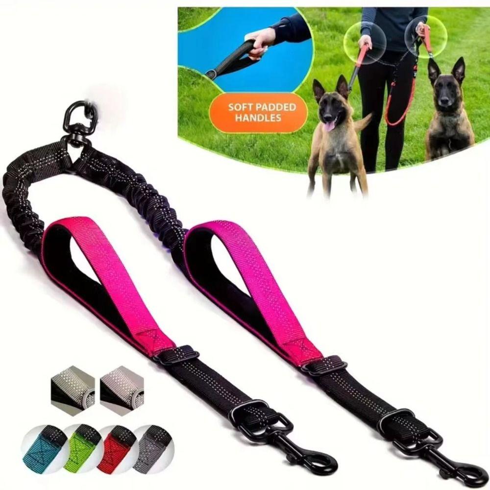 No-Pull Design Dual Dog Leash Shock Absorbing Pet Walking Rope Double Head Pet Rope  Small Dogs