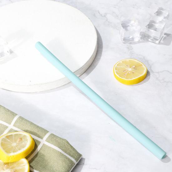 5 buc paie de băut cu vârf întărit, tăiabile, flexibile, rezistente la mușcături, paie drepte îndoite pentru ceai cu lapte cu perle, utilizare zilnică