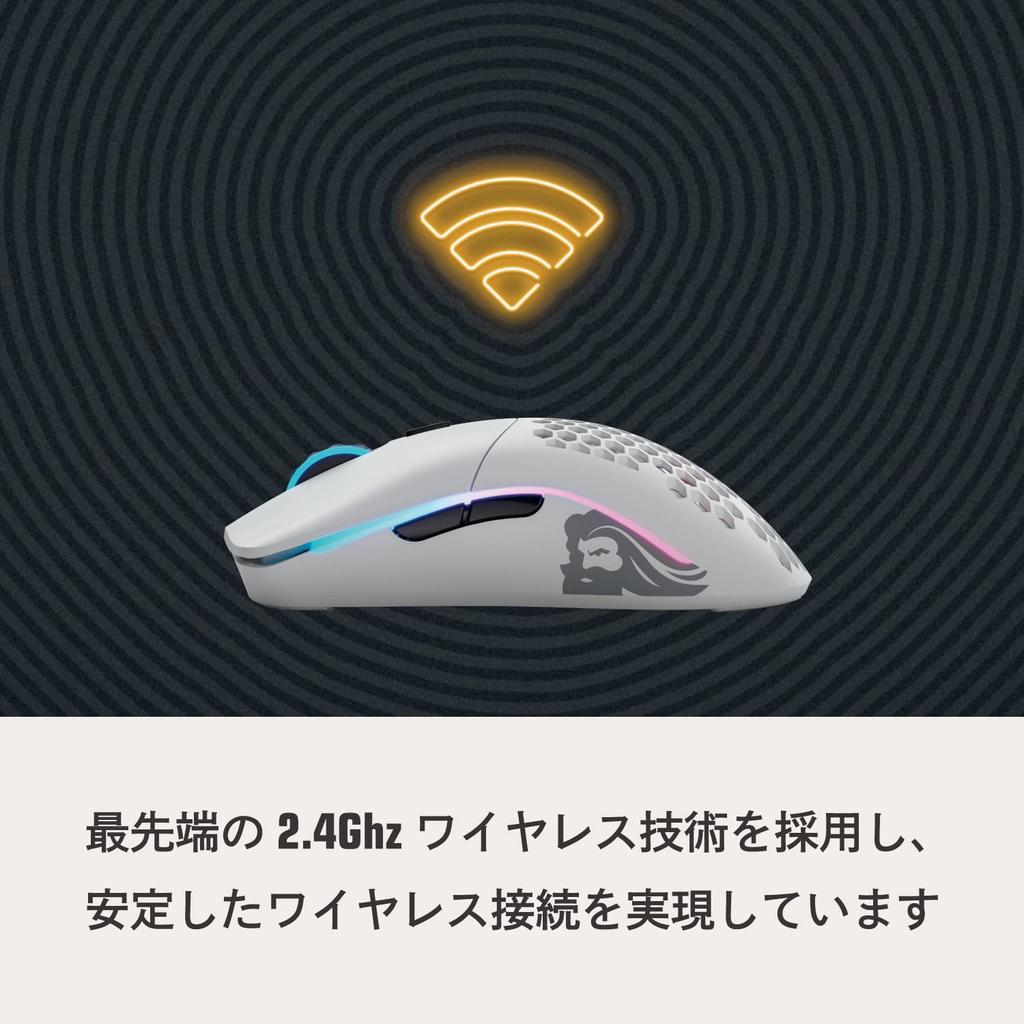Rato Gaming Glorious Model O Sem Fio, Preto Mate, Ultraleve (65g), Sensor BAMF de 19000 DPI, Design Simétrico