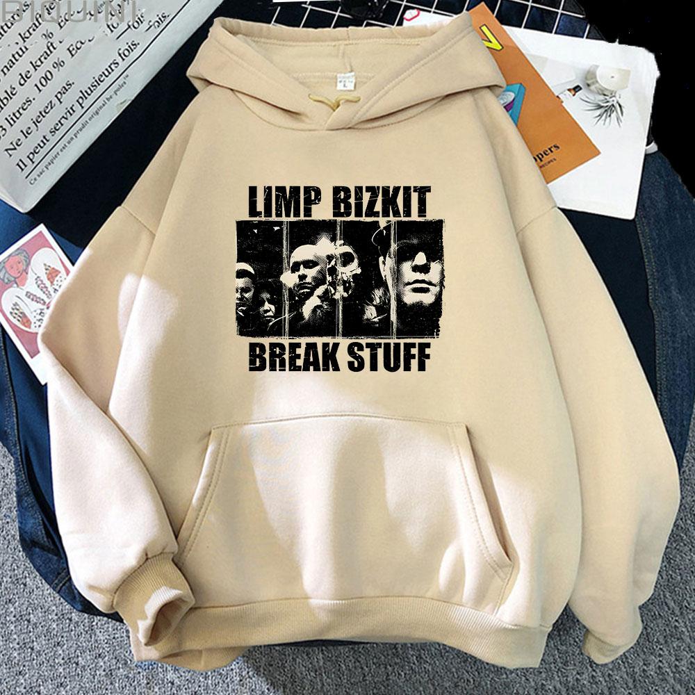 Limp Bizkit Graphic Printing Hoodies Classic Round Neck Long Sleeve Oversized Fleece Hooded  Unisex Pullovers Hoody Sweatshirts