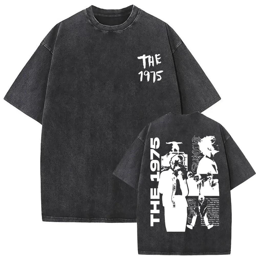 2026 Hot Sale Washed Vintage The 1975 about You Print T-shirt Being Funny in A Foreign Language Album Tshirt Men Women Hip Hop Casual T Shirt