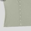 INCERUN Summer Men V Neck Sleeveless Ribbed Casual Loose Tank Tops