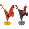 Kung Fu Chicken Figurine Modern Traditional Creative Rooster Statue Resin Sculpture for Fireplace Cabinet Entryway Desk Tabletop