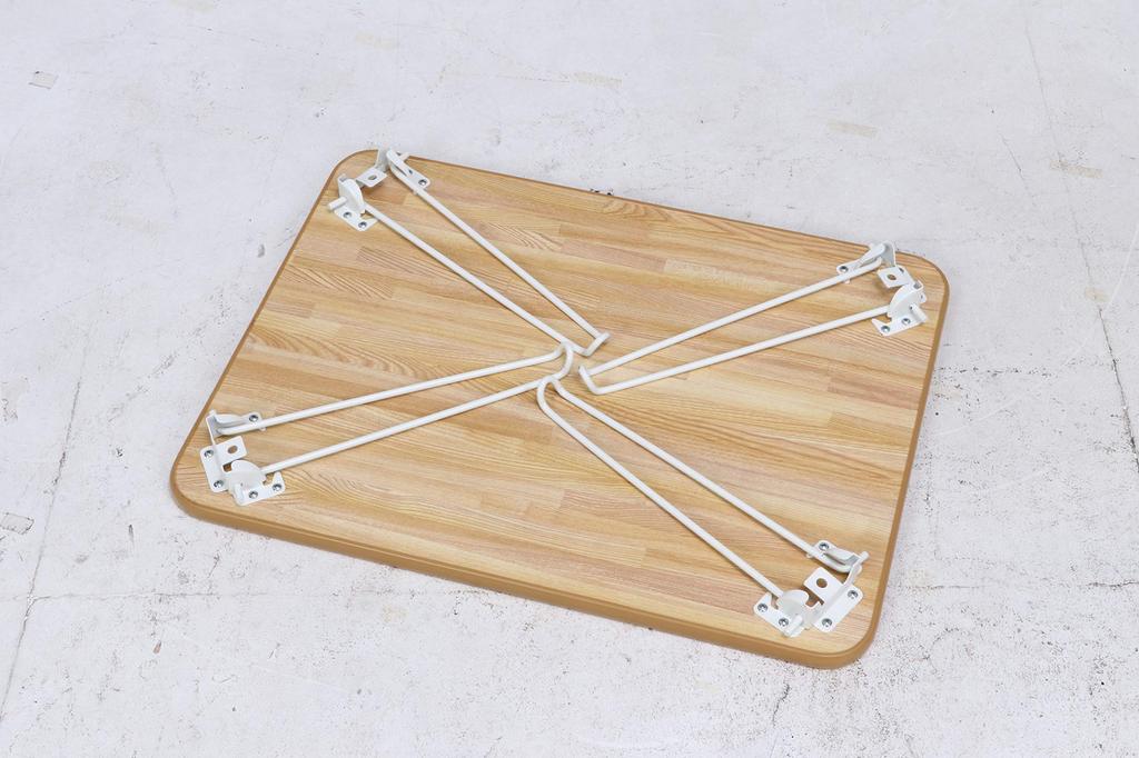 Fuji Boeki Chabudai (low Table), 60cm Wide X 45cm Deep X 32cm High, Natural White, Foldable, 14414