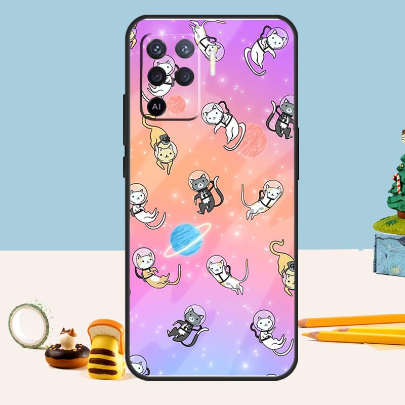 UFO Alien Cat universe Case For Oppo A5 A6 Pro A15 A16 A76 A96 A17 A57 A98 A58 A78 A18 A38 A54 A74 A94 A40 A60 A80