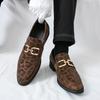 Men's Shoes One Pedal Lazy Doudou Shoes 2025 Spring and Autumn New Leather Shoes Men's One Pedal Hair Stylist Loafers