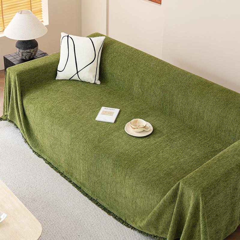Solid Color Sofa Cover Cloth, Simple Modern Sofa Towel, All-season Universal Chenille Cover Cloth