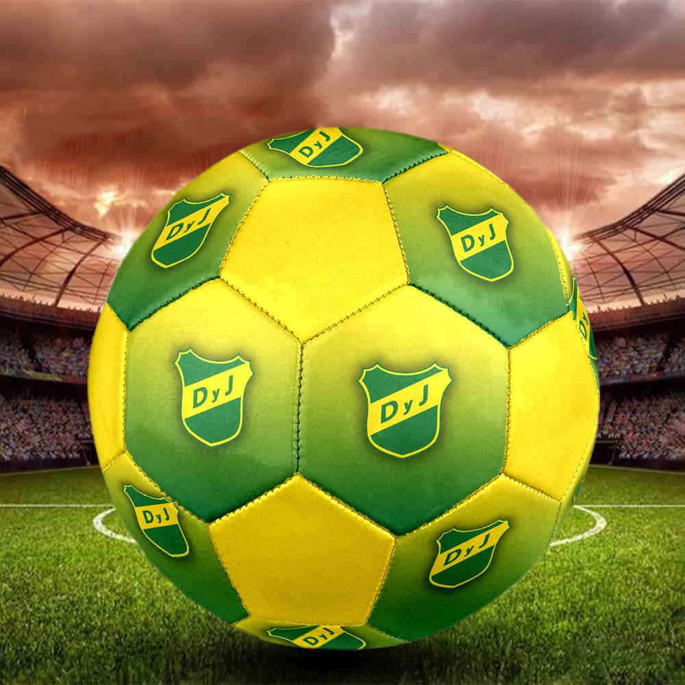 Defensa y Justicia Indoor Soccer Ball Colorful All Ages Size 5 Machine Stitched PVC Competition Ready Durable High-Bounce
