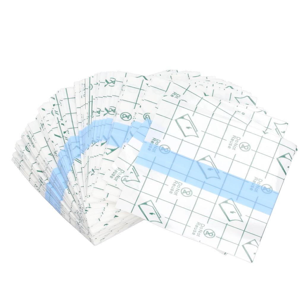 100pcs Disposable Makeup Hand Palette Waterproof Adhesive Foundation Mixing Palette 8 X 8cm