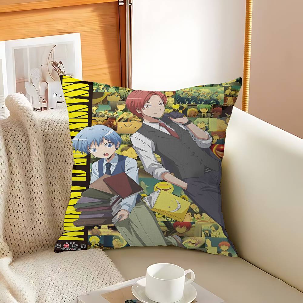 

Anime Assassination Classroom Pillow Cover Design cushion Cover decor Holiday Decorati 12x12Inch