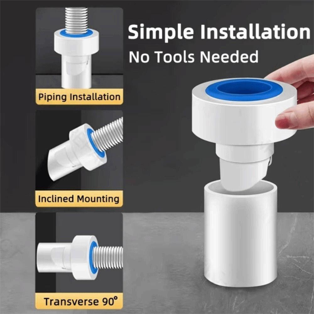 Universal Fit Kitchen Pipe Sewer Seal Ring Leak Proof Temperature Resistant Sewer Pipe Sealing Ring Odor-proof