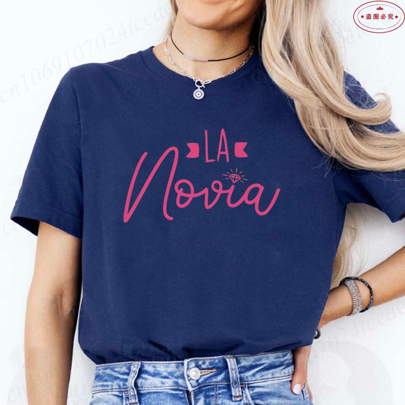 

Spanish Women Equipo De La Novia Tees Bridesmaid Bachelorette Party Group Matching Y2k Tops 2026 Casual Wedding Fashion Tees 4XL