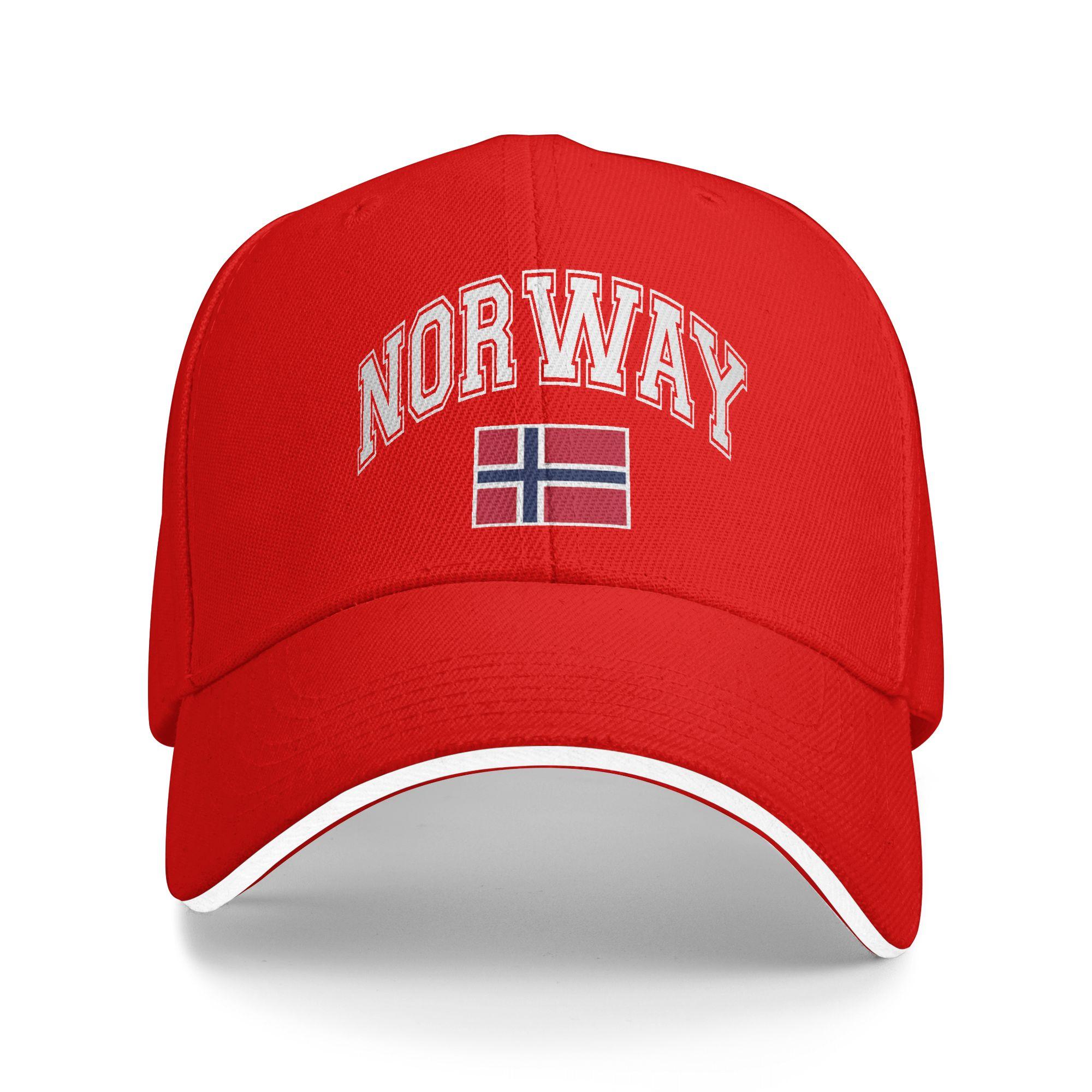 Women Unisex Norway Norge Norwegian Flag Outdoor Hat Trucker Cap Casual Baseball Cap Golf Sunshade One Size