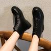 Fashion Booties Round Toe Female Short Shoes Elegant With Low Heels Trend 2024 Women's Ankle Boots New In Designer Luxury Y2k On Offer