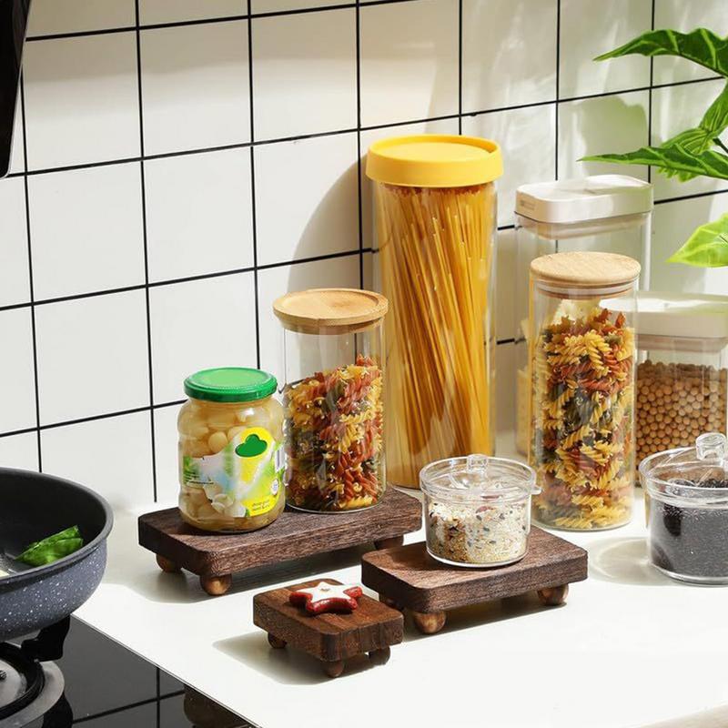 Wooden Display Stand Square Wood Modern and Stylish Wood Stand For Home Decoration Organizer Rack for Aromatherapy Candle