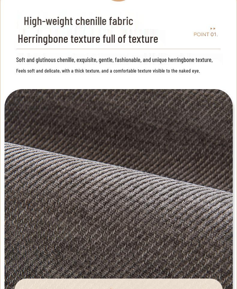 2025 Universal Non-Slip Waterproof Chenille Sofa Cushion - Modern Solid Color, Four Seasons