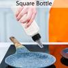 Paquete de 10 botellas cuadradas de 100 ml para salsa, cómodas botellas dispensadoras de aceite, botellas de plástico exprimibles con tapa de boca puntiaguda