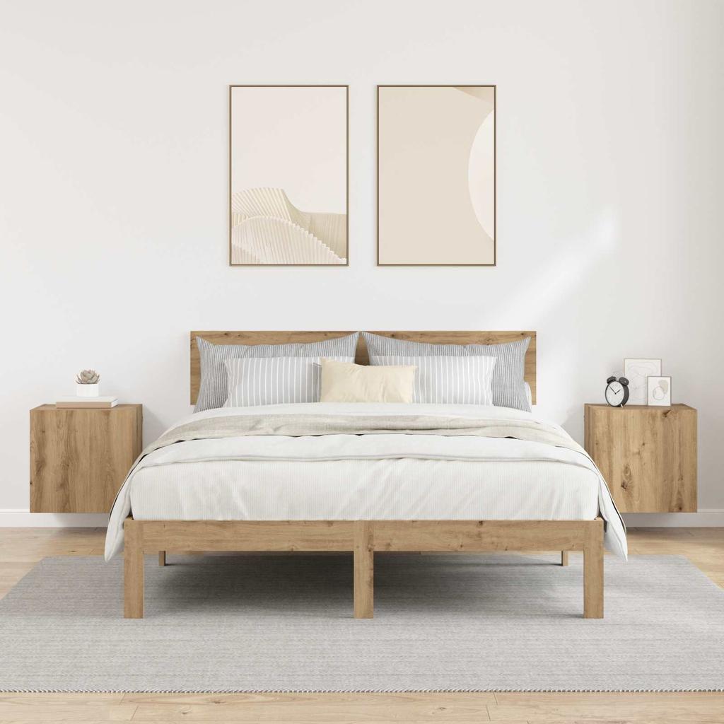 TV Wall Shelves 2 Pcs. Artisan Oak Engineered Wood
