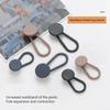 Household DIY Adjustable Pants Button No-Sew Waist Expanding Buckle Retractable Button In Khaki/Blue/Black