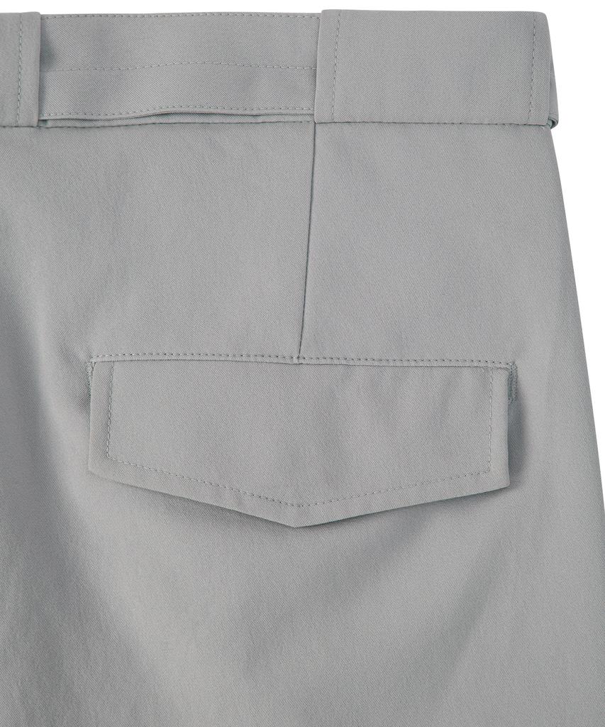 EZIO Belted Pocket Wide Pants - Gray