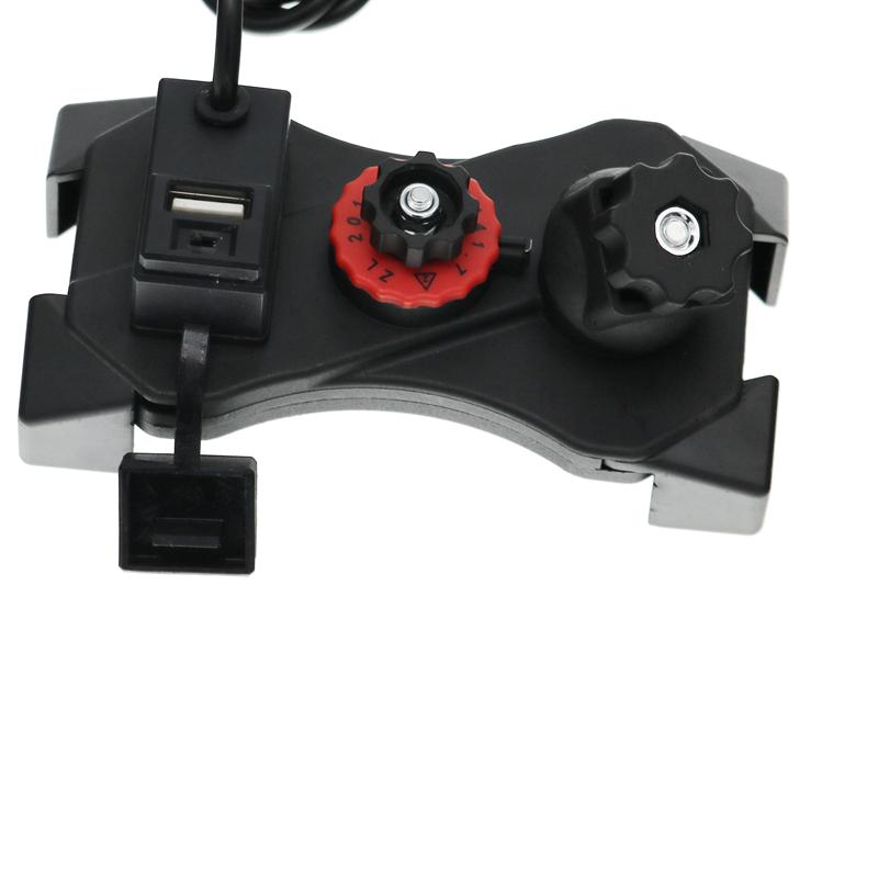 LMoDri USB Universal Chargeable Motorcycle Phone Holder 360 Motorbike Adjustable Rotating Mount Mobile Phone