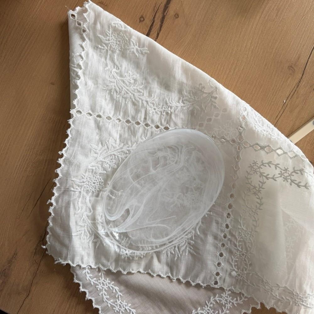 Soft Flounced Lace Placemats Flower Embroidered Cloth Napkins New Table Cup Mat  Photo Background