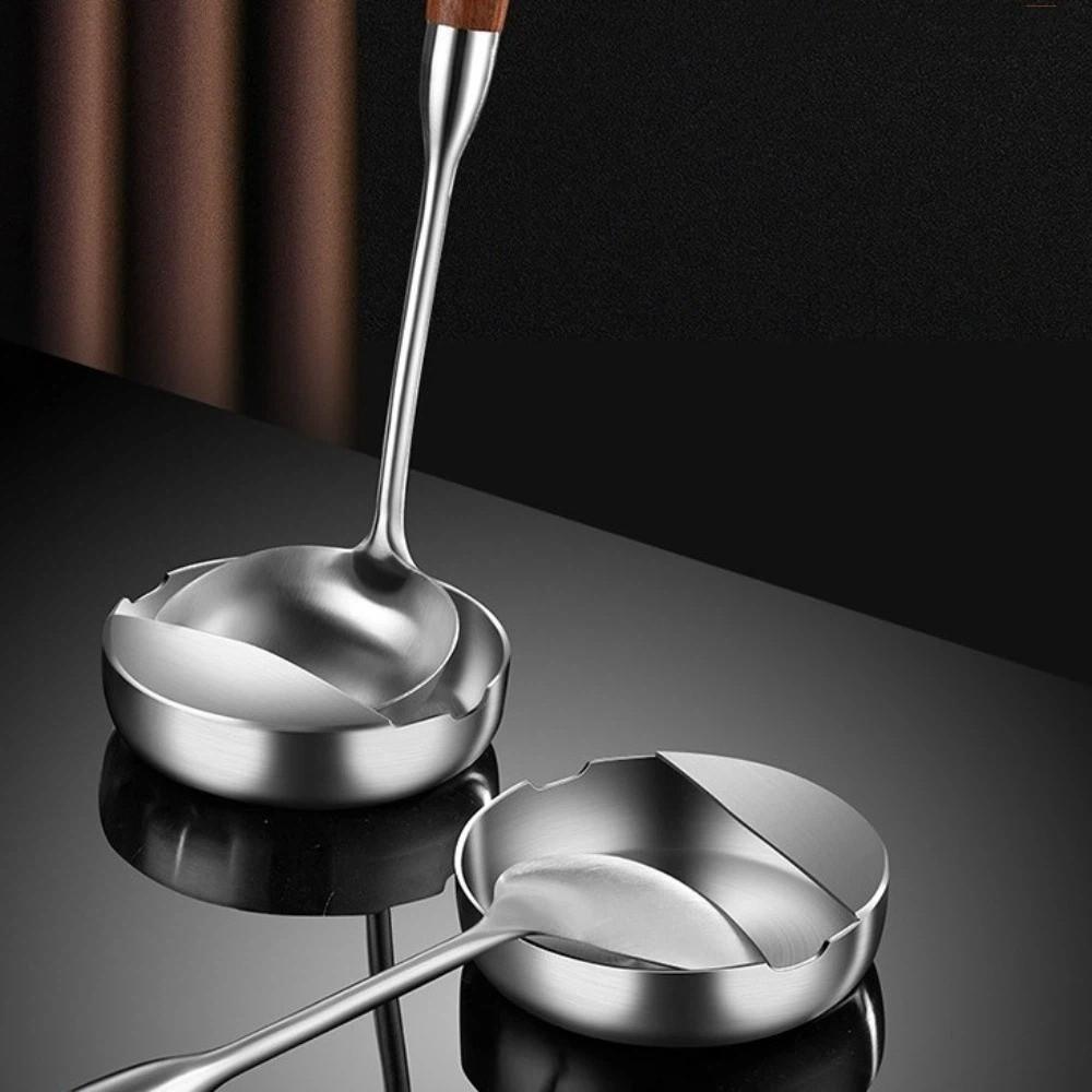 Rostfreier Edelstahl Löffelhalter Hitzebeständiger Servierlöffelständer Küchenzubehör