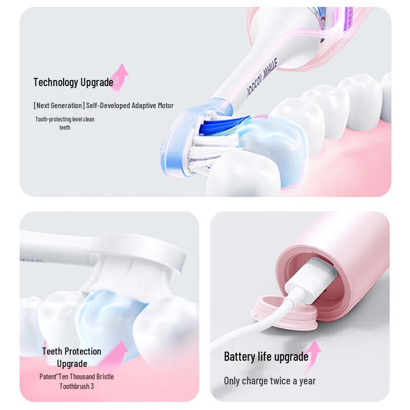 SOOCAS X3S Pink Sonic Electric Toothbrush CN Plug (adapter Included)