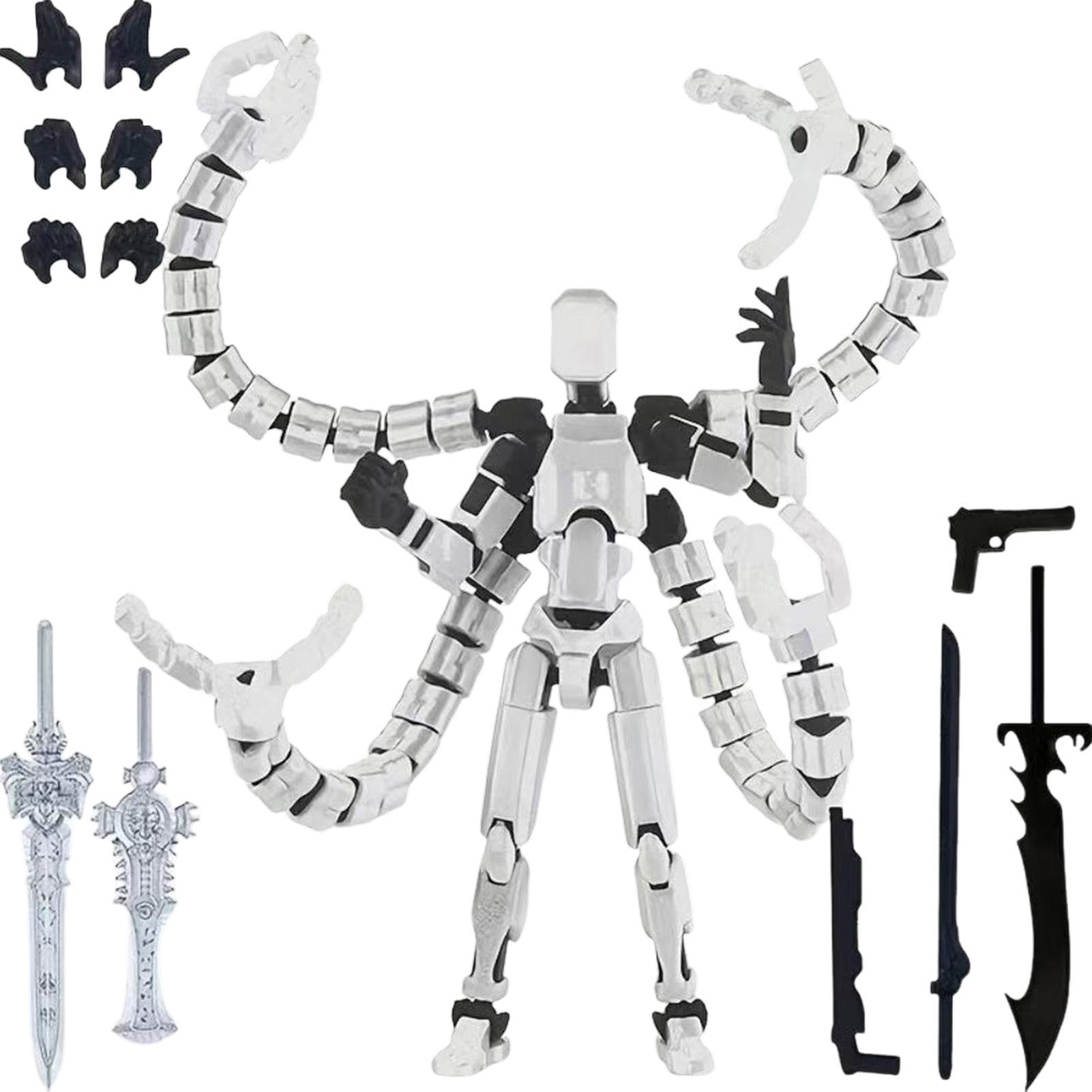 

3D Printing Movable Joints Figures Toy Unique Design Simulation Miniature Models for Kids Boys Girls Birthday Gifts белый
