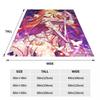 Asuna Yuuki Fleece Blanket Sword Art Online Anime Funny Throw Blanket for Sofa Bedding Lounge 150*125cm Quilt