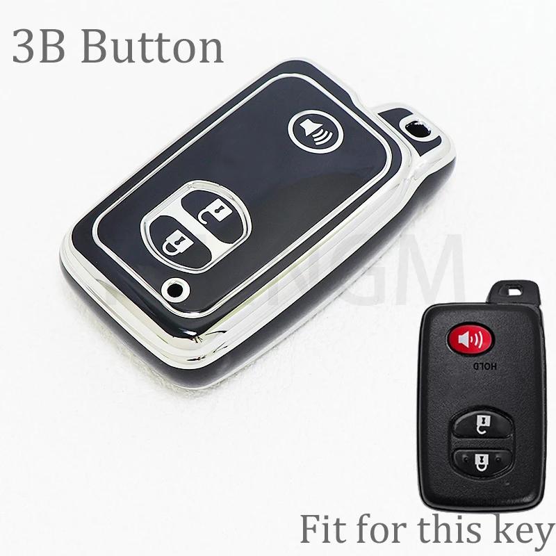 For Toyota Rav4 Land Cruiser Camry Aqua Prado Corolla Prius 2 3 4 Buttons Tpu Car Key Case Cover Keyless Remote Fob 2013 2014