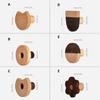4pcs Multipurpose Florals Cabinet Knobs Sturdy Wood Handles Convenient for Childrens Room Dressers and Chests Use